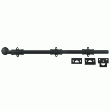 18 Inch Deltana Heavy Duty Surface Bolt (Flat Black Finish) DELTANA