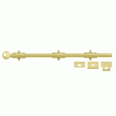 18 Inch Deltana Heavy Duty Surface Bolt (Polished Brass Finish) DELTANA