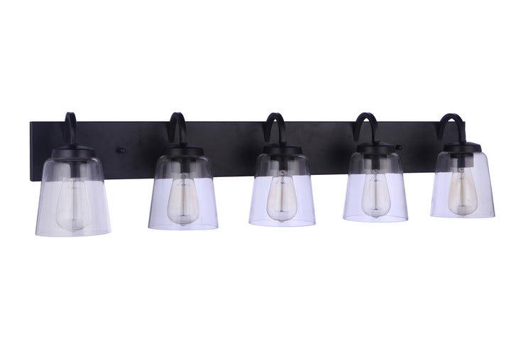 Elsa 5 Light Vanity in Flat Black CRAFTMADE