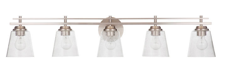 ##Antique Hardware## Drake 5 Light Vanity in Brushed Polished Nickel