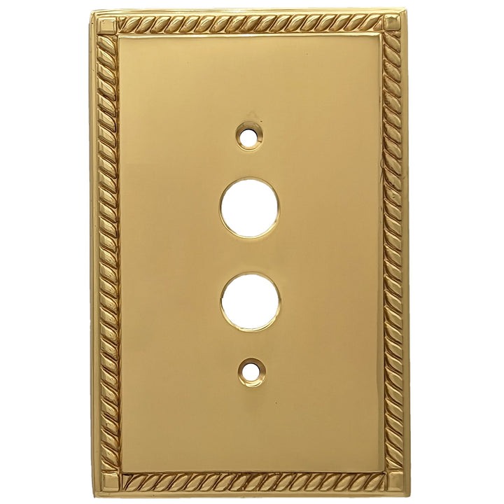 English Georgian Roped Wall Plate (Several Finishes Available) COPPER MOUNTAIN HARDWARE