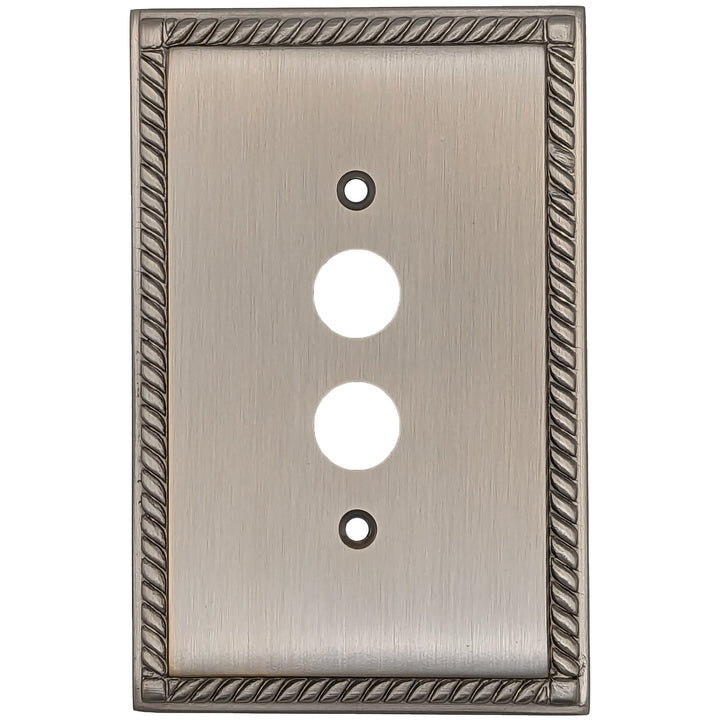 English Georgian Roped Wall Plate (Satin Nickel) COPPER MOUNTAIN HARDWARE