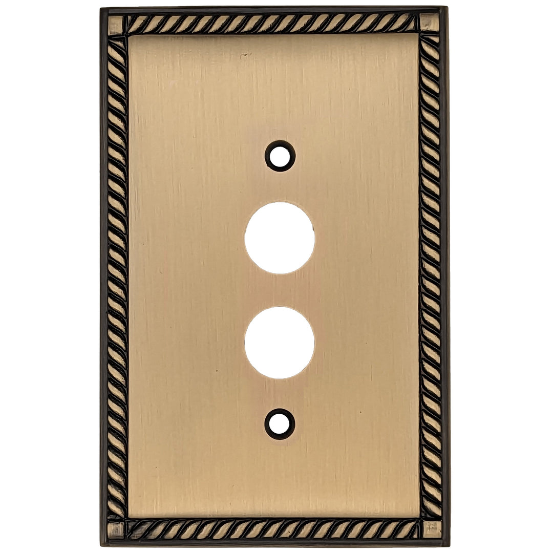 English Georgian Roped Wall Plate (Several Finishes Available) COPPER MOUNTAIN HARDWARE