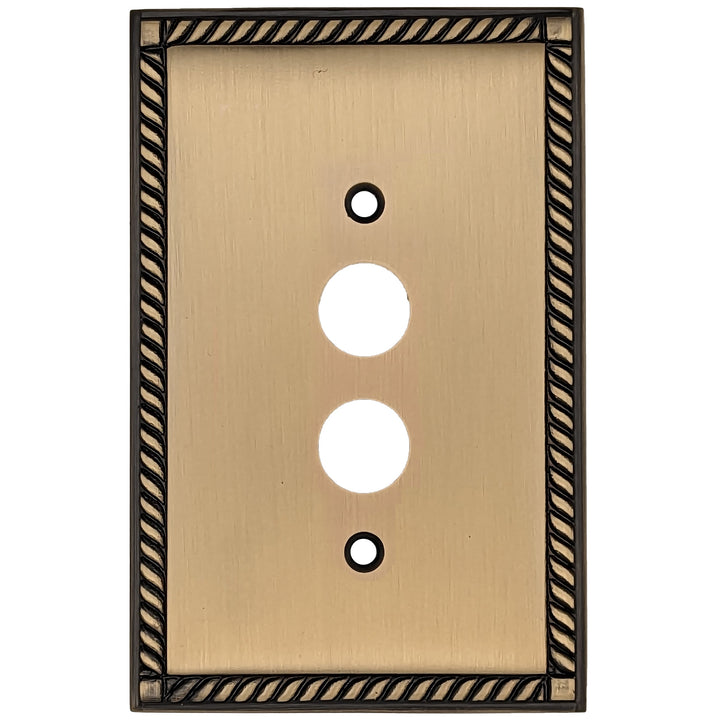 English Georgian Roped Wall Plate (Several Finishes Available) COPPER MOUNTAIN HARDWARE