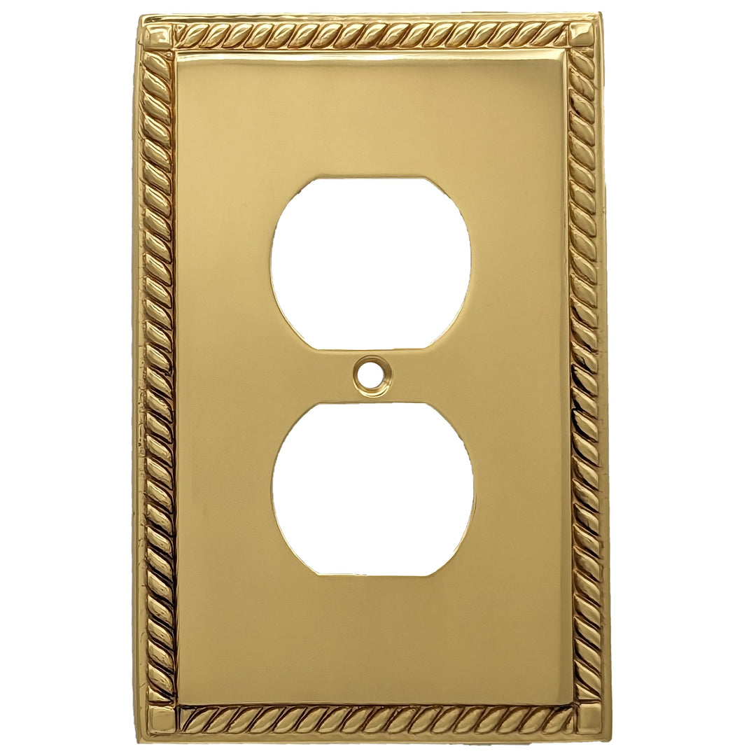 English Georgian Roped Wall Plate (Several Finishes Available) COPPER MOUNTAIN HARDWARE