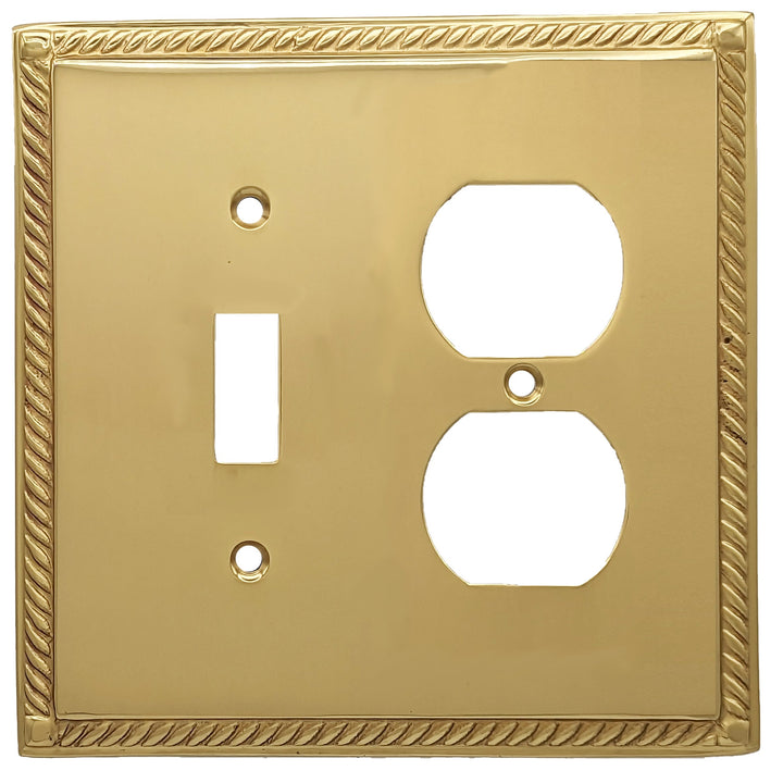 English Georgian Roped Wall Plate (Several Finishes Available) COPPER MOUNTAIN HARDWARE