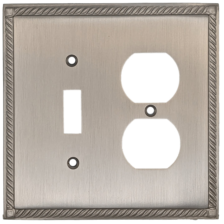 English Georgian Roped Wall Plate (Satin Nickel) COPPER MOUNTAIN HARDWARE