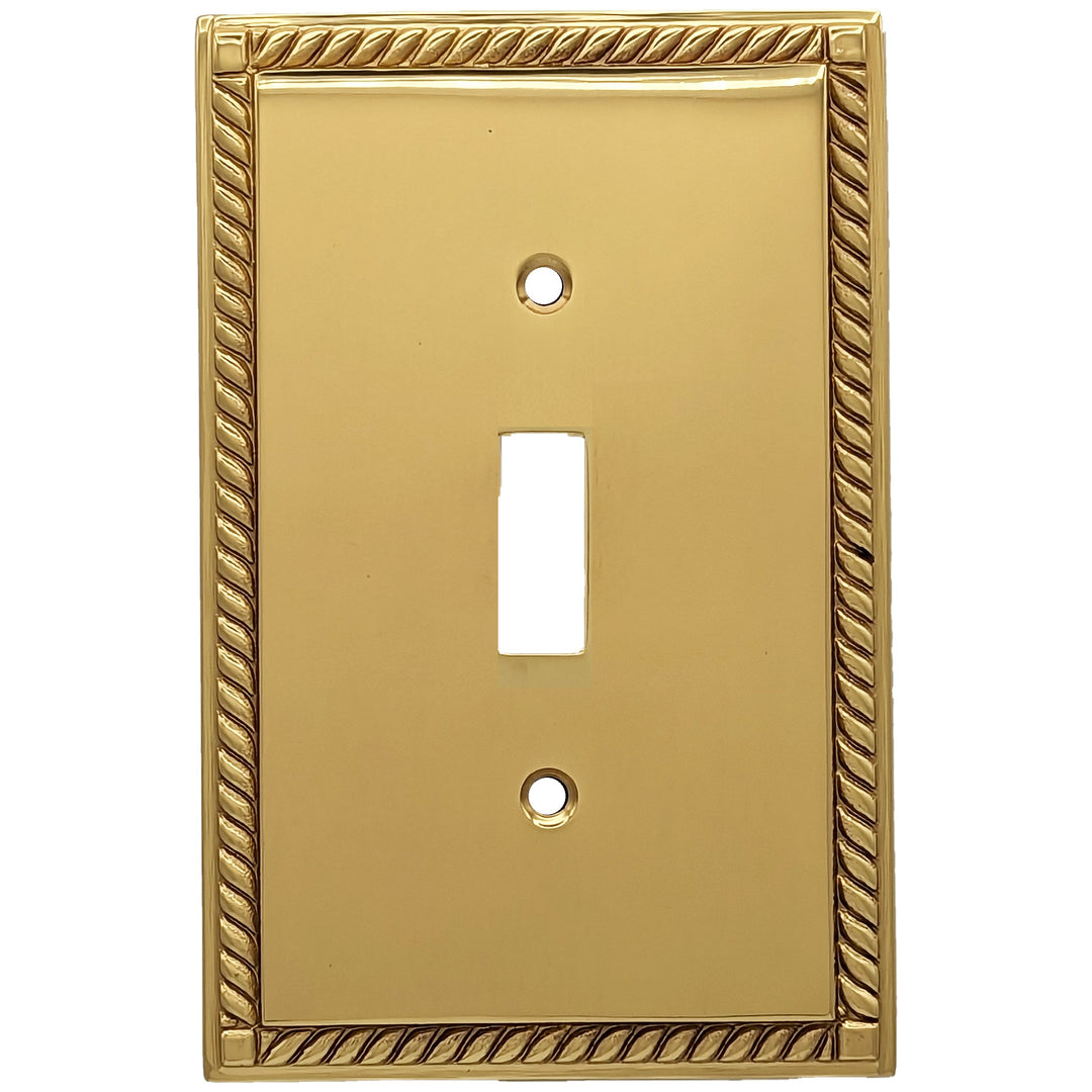 English Georgian Roped Wall Plate (Several Finishes Available) COPPER MOUNTAIN HARDWARE