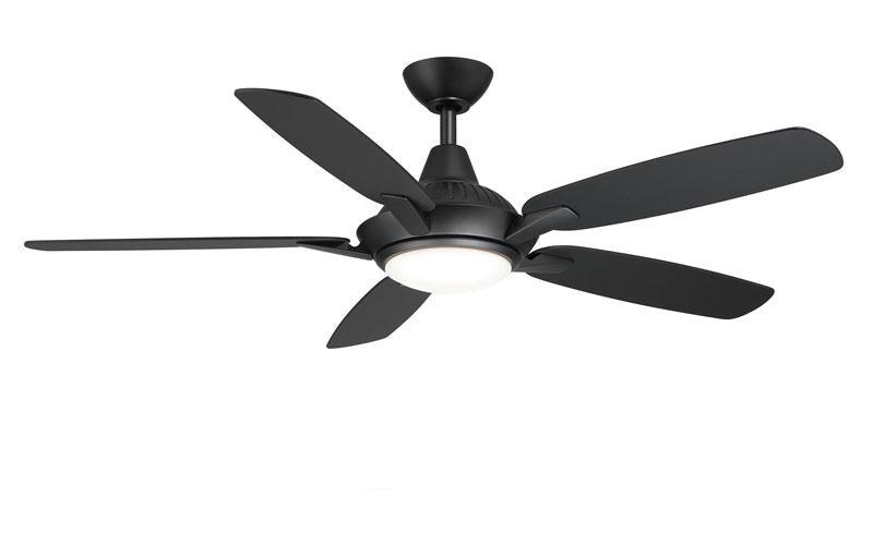 Solero Matte Black 52 inch ceiling fan Wind River