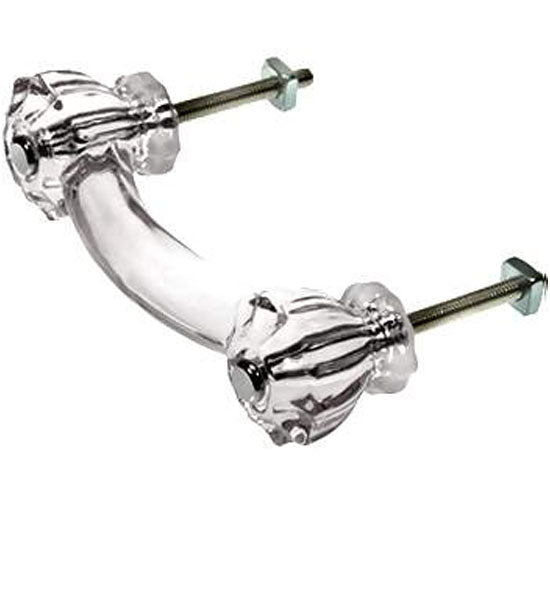 COPPER MOUNTAIN HARDWARE Astoria 4 1/4 Inch Overall Decagon Teardrop Shape Glass Pulls