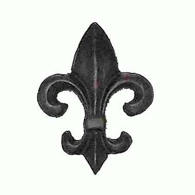 2 1/2 Inch Metal Hardware - Fleur-de-lis Black Finish Metal Knob COPPER MOUNTAIN HARDWARE