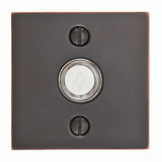 Emtek Products Brass Doorbell with Square Rosette (2459) EMTEK