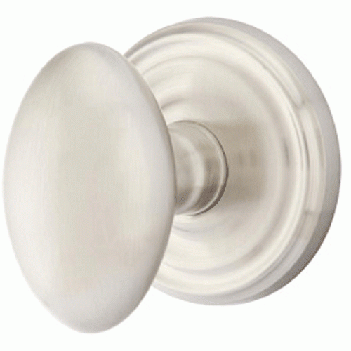 Emtek Solid Brass Egg Door Knob Set With Regular Rosette (Several Finish Options) EMTEK