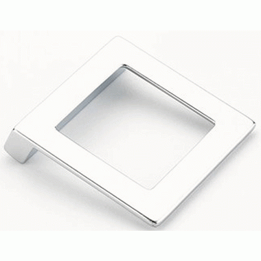 2 1/4 Inch (1 1/4 Inch c-c) Finestrino Angled Square Pull (Matte Chrome Finish) SCHAUB
