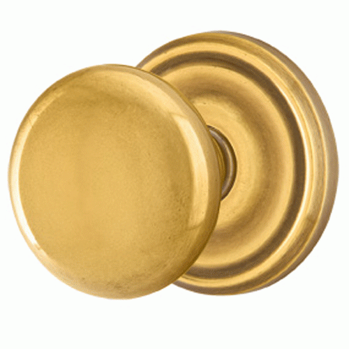 Solid Brass Providence Door Knob Set With Regular Rosette (Several Finish Options) EMTEK