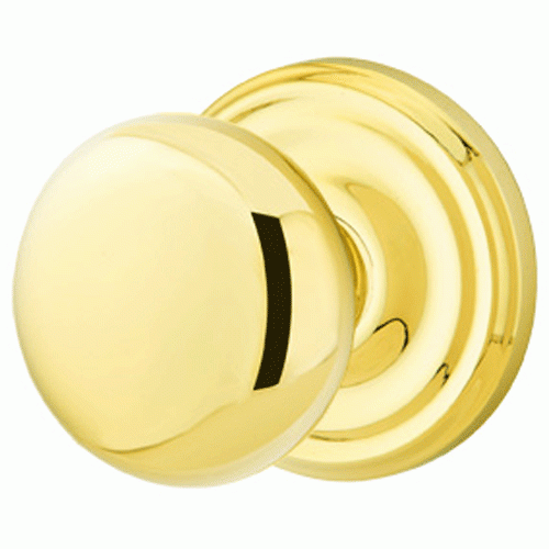 Solid Brass Providence Door Knob Set With Regular Rosette (Several Finish Options) EMTEK