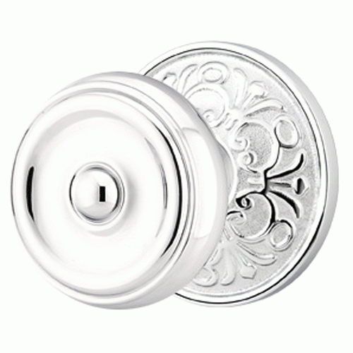 Emtek Solid Brass Waverly Door Knob Set With Lancaster Rosette (Several Finishes Available) EMTEK