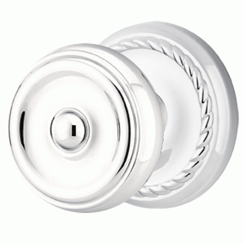 Emtek Solid Brass Waverly Door Knob Set With Rope Rosette (Several Finish Options) EMTEK