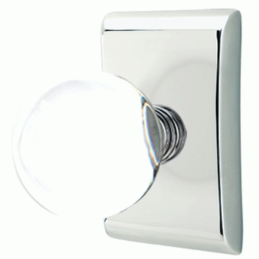 Crystal Bristol Door Knob Set With Neos Rosette (Several Finish Options) EMTEK