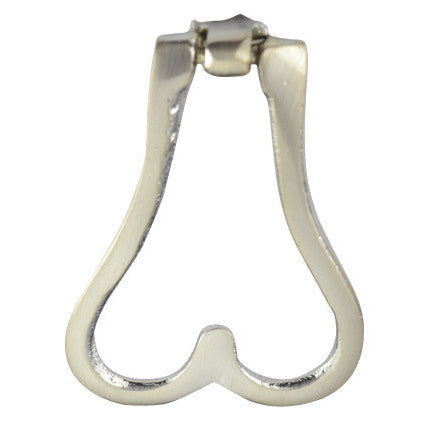 2 1/8 Inch Modern Heart Cabinet Drop Pull (Satin Nickel Finish) COPPER MOUNTAIN HARDWARE