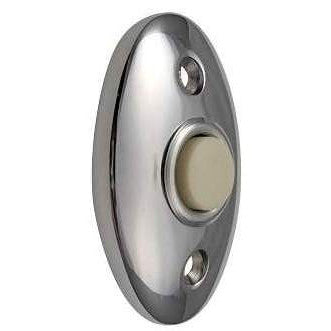 2 3/8 Inch Solid Brass Door Bell Button (Polished Chrome Finish) DELTANA