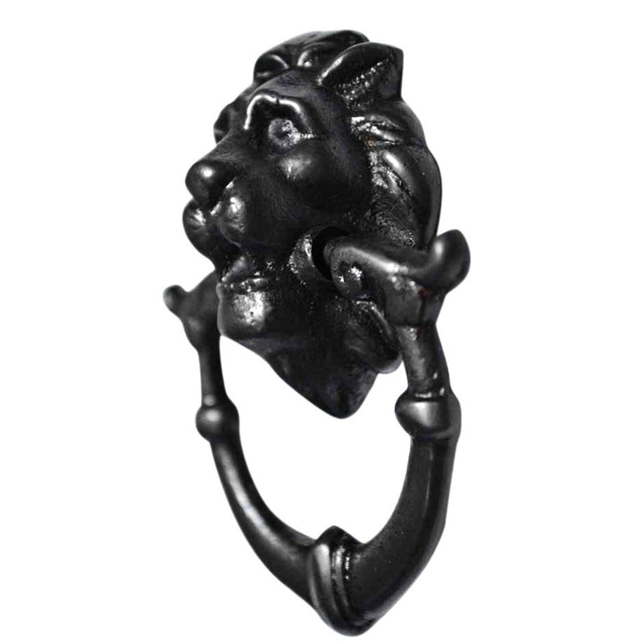 2 4/5 Inch Solid Brass Lion Drop Drawer Ring Pull