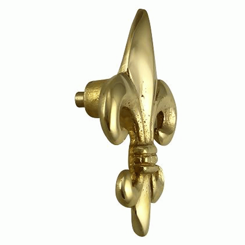 2 5/8 Inch Fleur de Lis Knob (Lacquered Brass Finish) COPPER MOUNTAIN HARDWARE