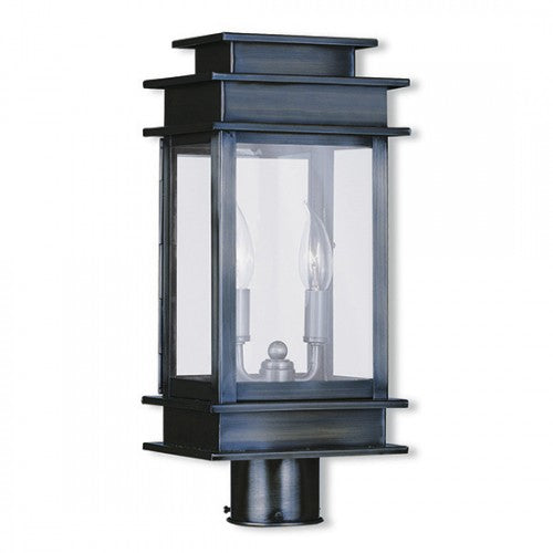 2 Light Vintage Pewter Outdoor Post Top Lantern Livex