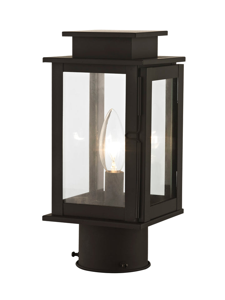 1 Light Bronze Outdoor Post Top Lantern Livex