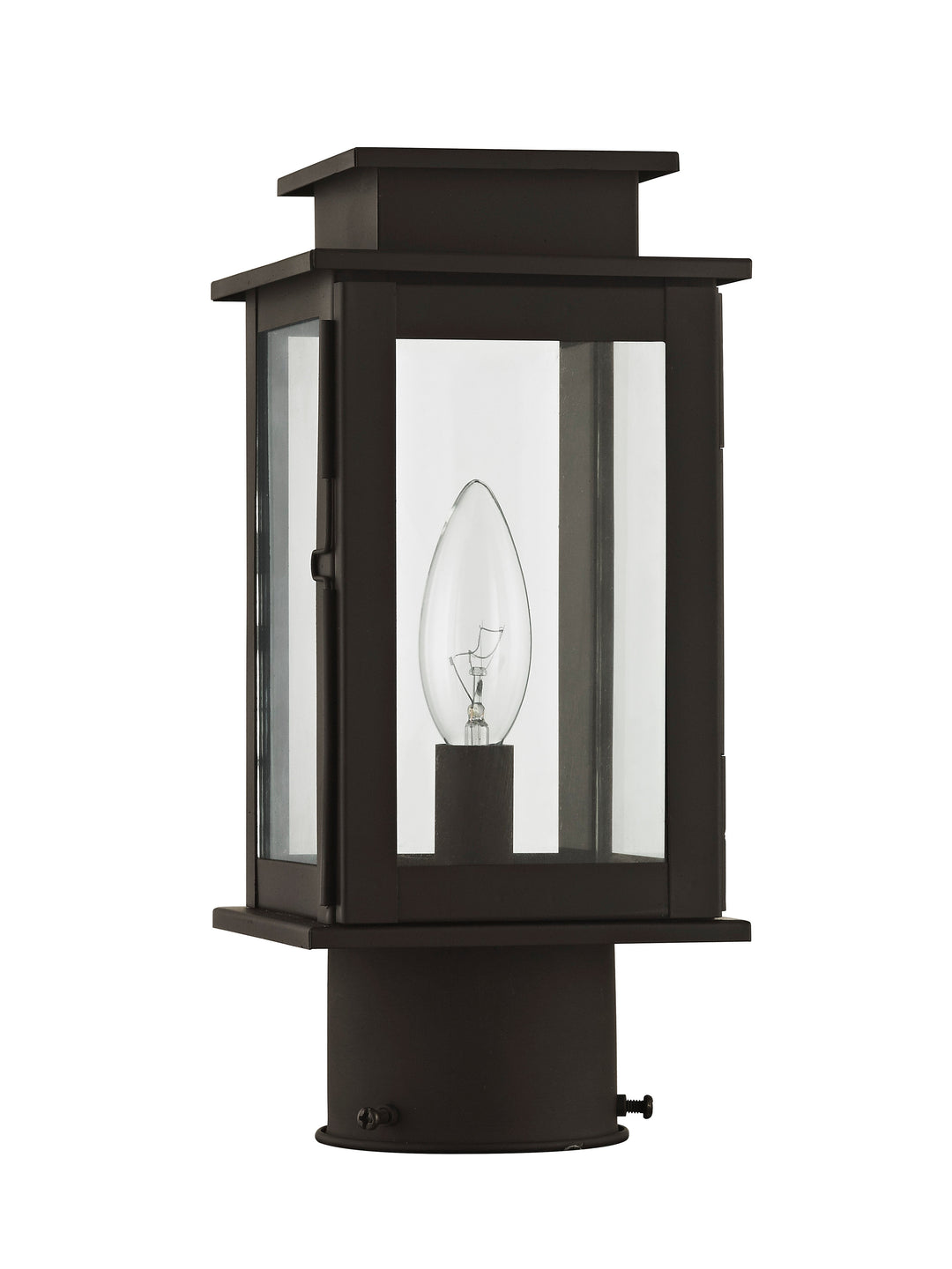 1 Light Bronze Outdoor Post Top Lantern Livex