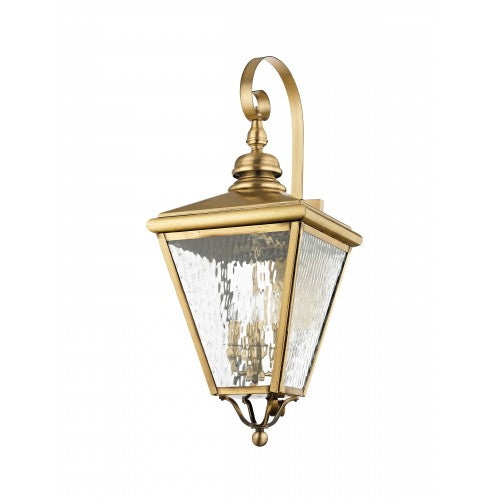 4 Light Antique Brass Outdoor Wall Lantern Livex