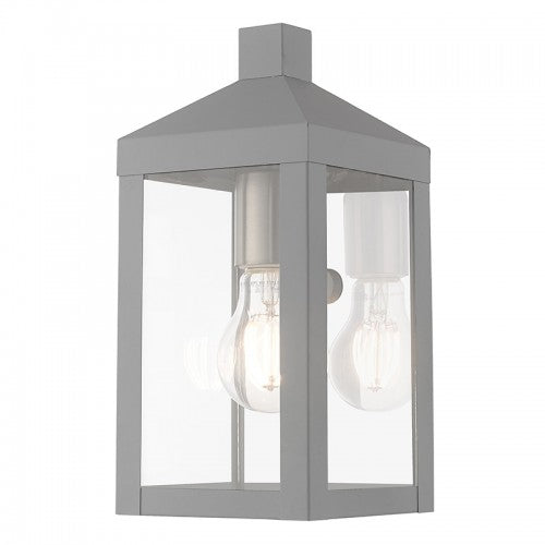 1 Light Nordic Gray Outdoor Wall Lantern Livex