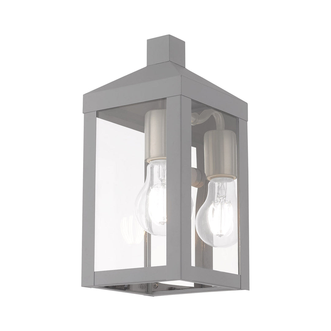1 Light Nordic Gray Outdoor Wall Lantern Livex