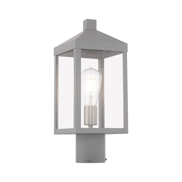 1 Light Nordic Gray Outdoor Post Top Lantern Livex