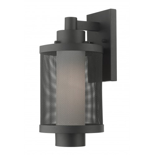 1 Light Textured Black Wall Lantern Livex