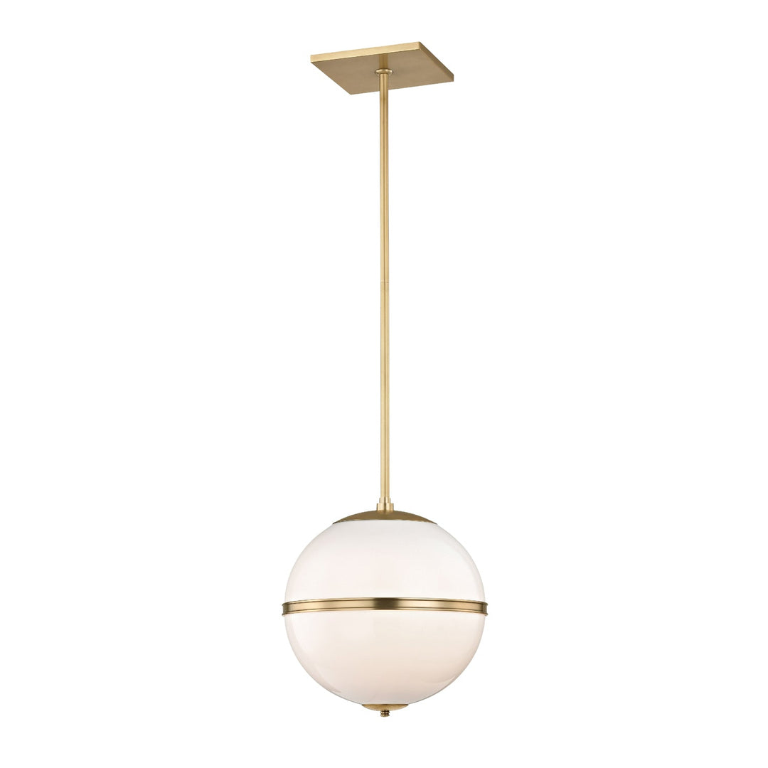 Crystorama Crystorama Brian Patrick Flynn Truax 1 Light Aged Brass Mini Pendant
