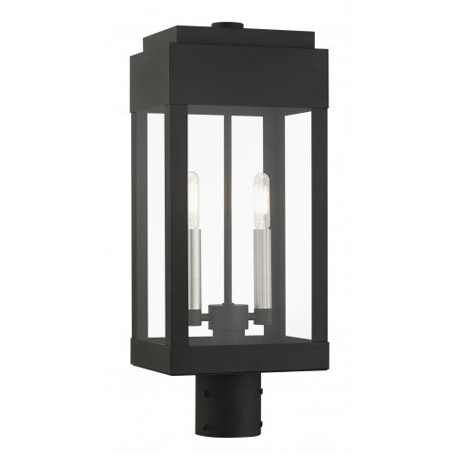 2 Light Black Outdoor Post Top Lantern Livex