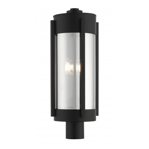 3 Light Black Outdoor Post Top Lantern Livex