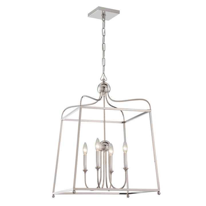 Libby Langdon Sylvan 4 Light Polished Nickel Chandelier Crystorama