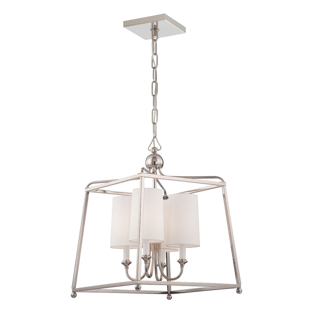 Libby Langdon Sylvan 4 Light Polished Nickel Mini Chandelier Crystorama