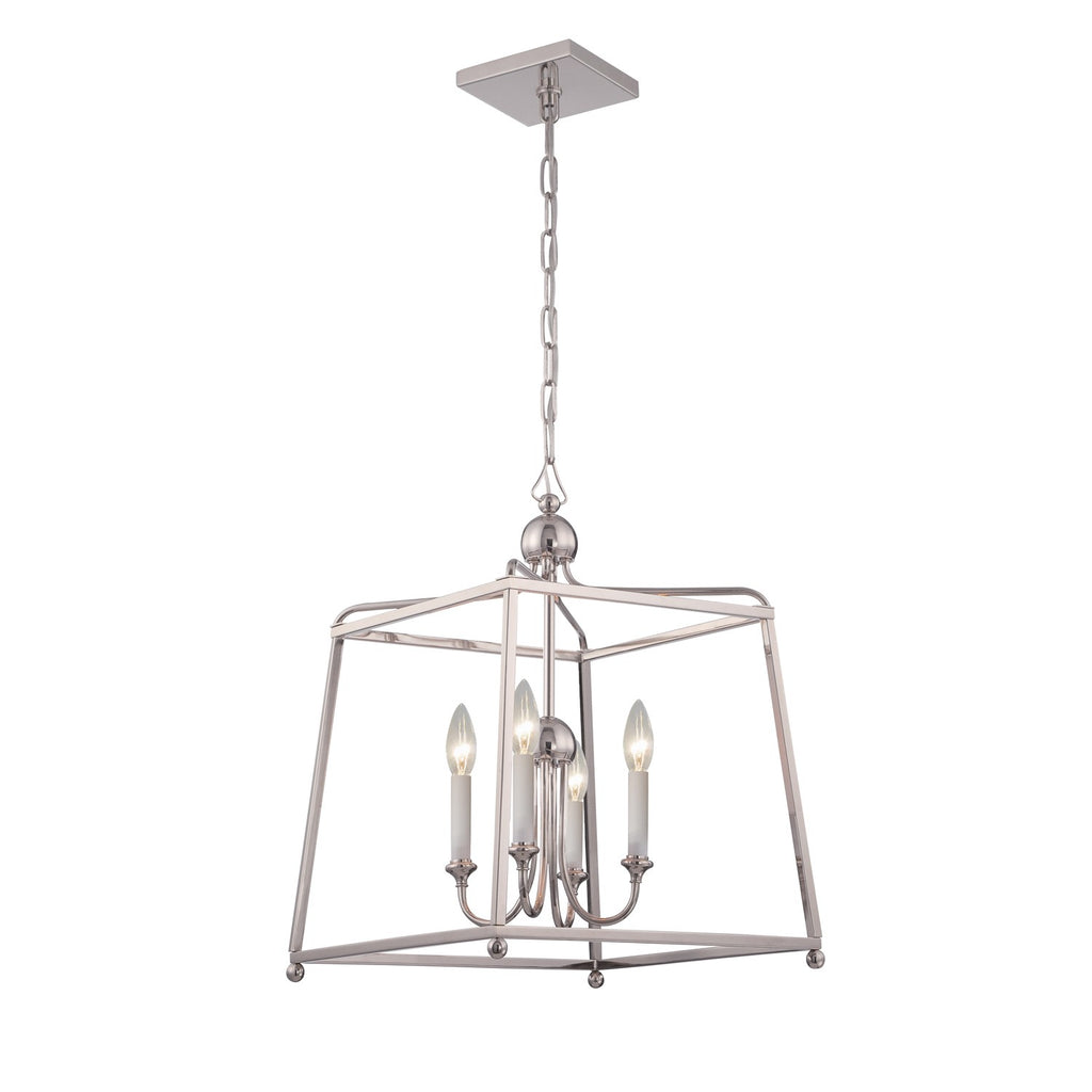 Libby Langdon Sylvan 4 Light Polished Nickel Mini Chandelier Crystorama