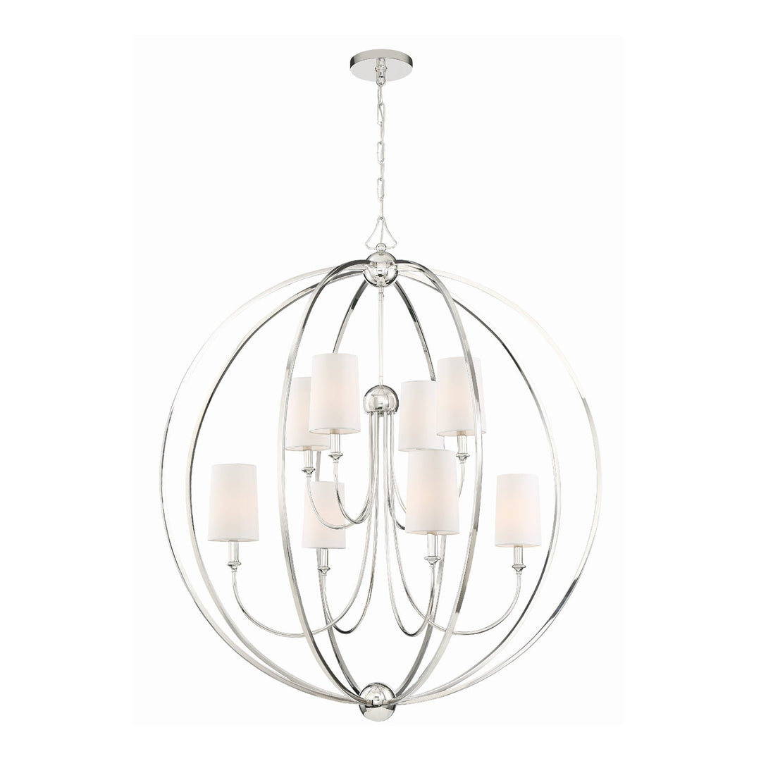 Libby Langdon Sylvan 8 Light Polished Nickel Chandelier Crystorama