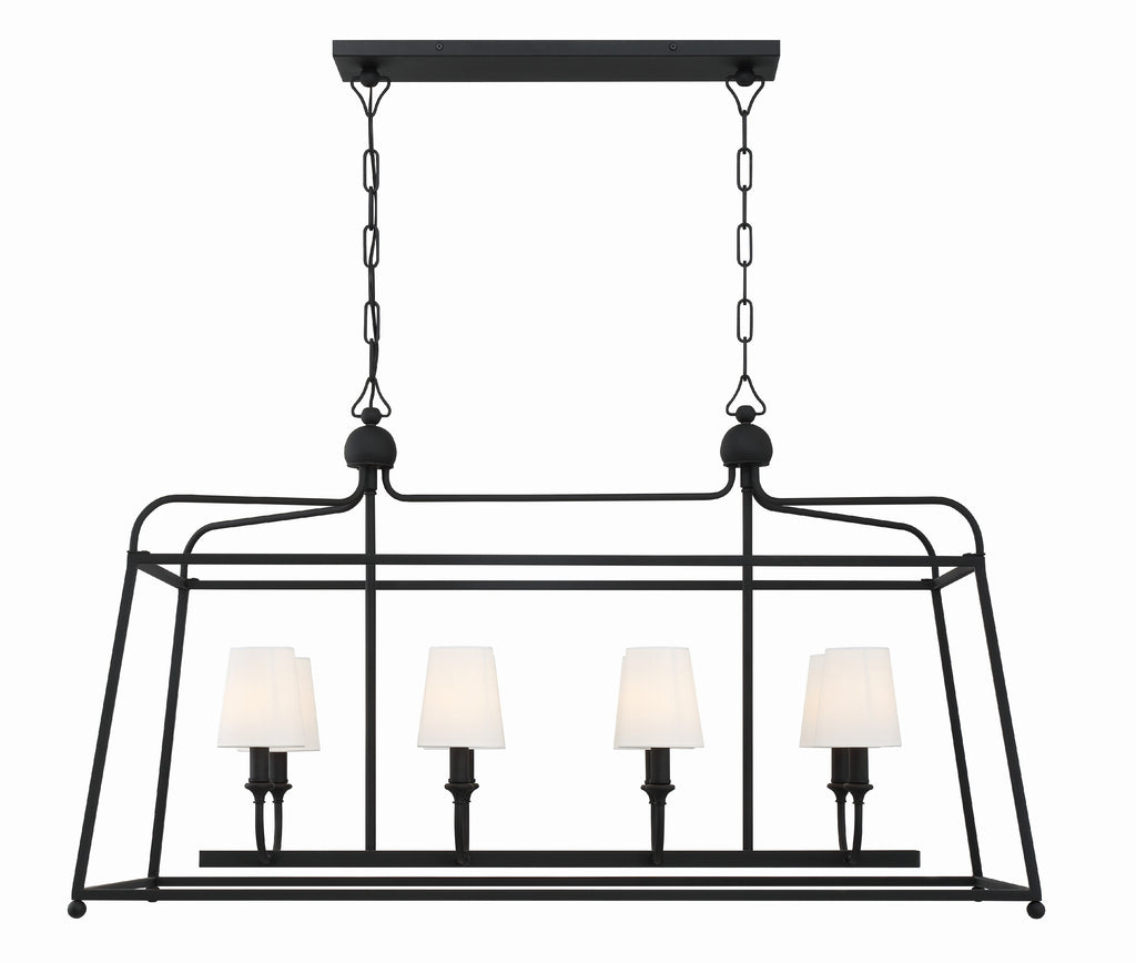 Libby Langdon Sylvan 8 Light Black Forged Chandelier Crystorama