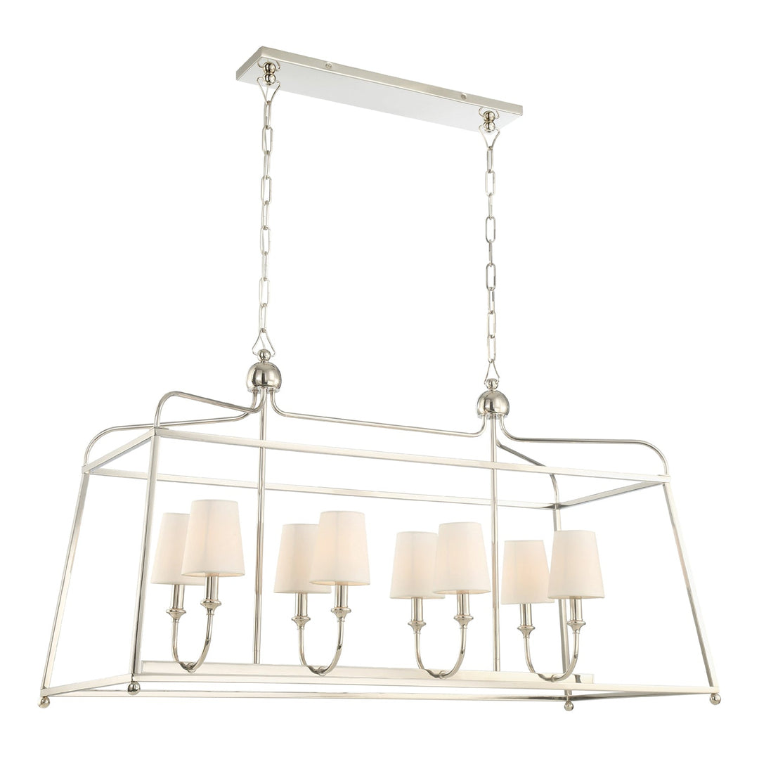 Libby Langdon Sylvan 8 Light Polished Nickel Chandelier Crystorama