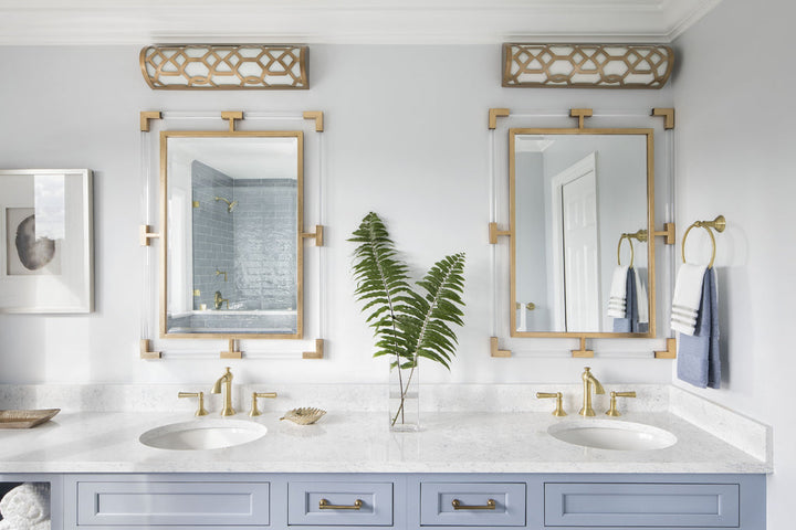 Crystorama Crystorama Libby Langdon Jennings Integrated LED Aged Brass Bathroom Vanity