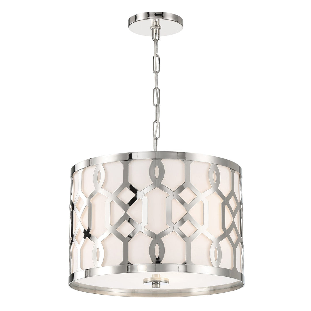 Libby Langdon Jennings 3 Light Polished Nickel Chandelier Crystorama