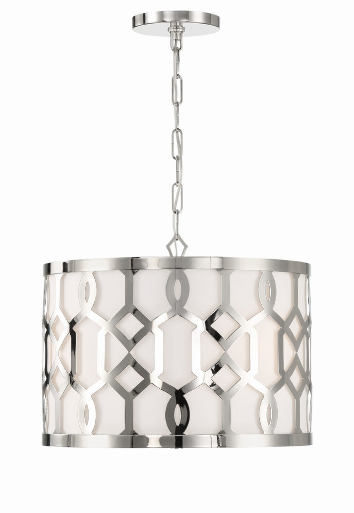 Libby Langdon Jennings 3 Light Polished Nickel Chandelier Crystorama