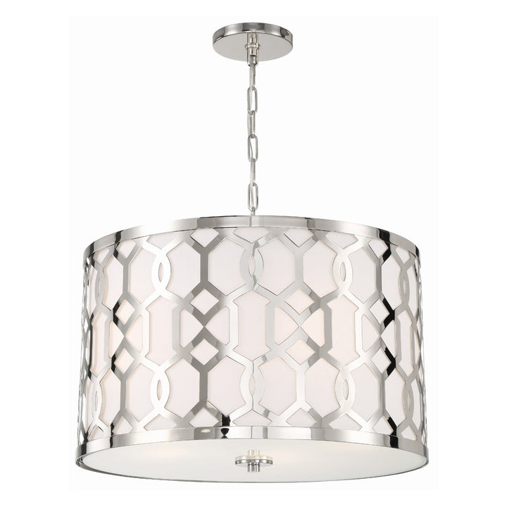 Libby Langdon Jennings 5 Light Polished Nickel Chandelier Crystorama