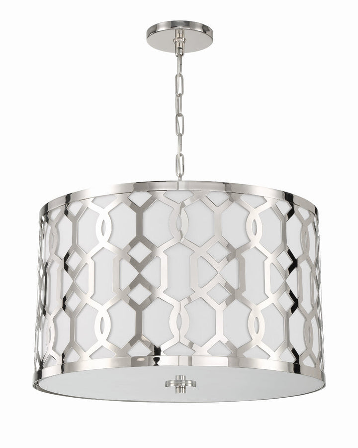 Libby Langdon Jennings 5 Light Polished Nickel Chandelier Crystorama