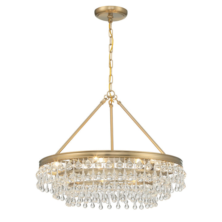 Calypso 6 Light Vibrant Gold Chandelier Crystorama